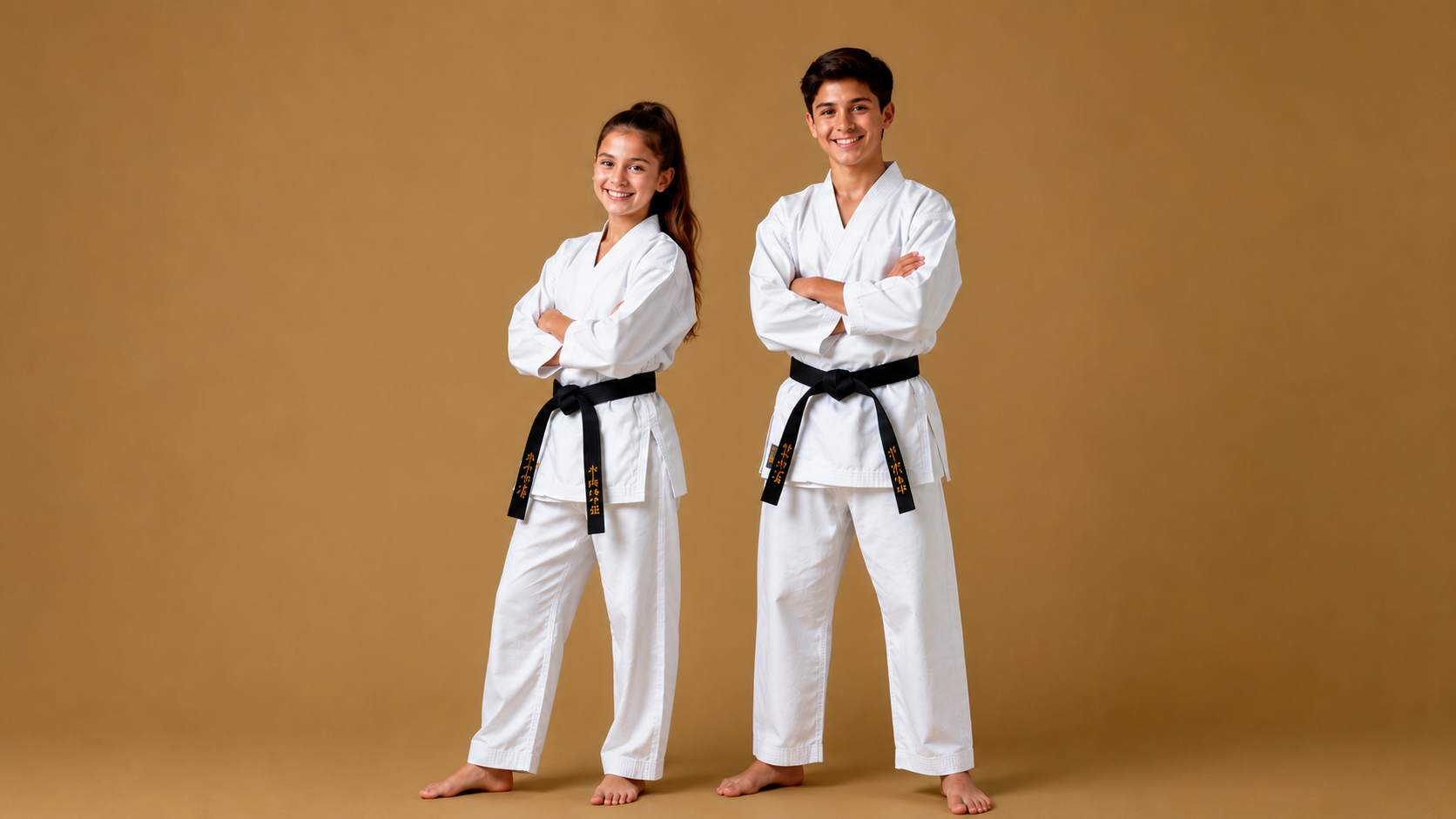 Adolescentes de 12 a 17 anos treinando artes marciais no programa Adolescentes da Kihap